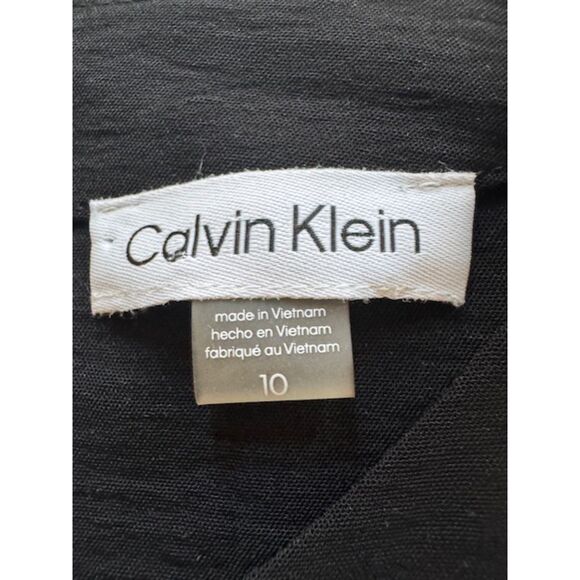 NWT Calvin Klein Wide Leg Jumpsuit, Black, Size 10 - Picture 10 of 10
